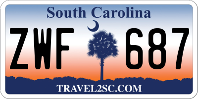 SC license plate ZWF687