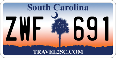SC license plate ZWF691