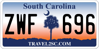 SC license plate ZWF696