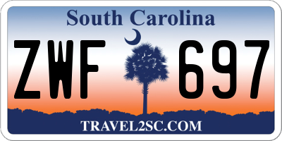 SC license plate ZWF697
