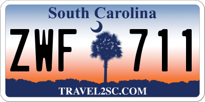 SC license plate ZWF711