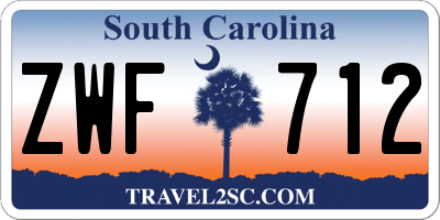 SC license plate ZWF712