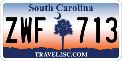SC license plate ZWF713