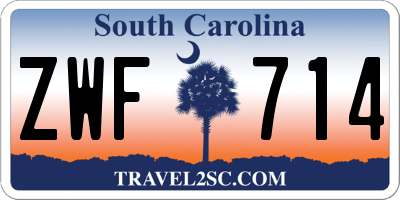 SC license plate ZWF714