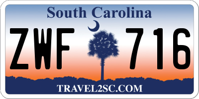 SC license plate ZWF716