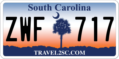 SC license plate ZWF717
