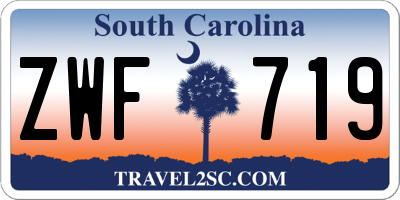 SC license plate ZWF719