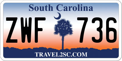 SC license plate ZWF736