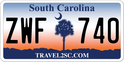SC license plate ZWF740