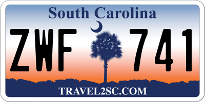 SC license plate ZWF741