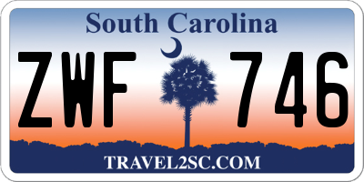 SC license plate ZWF746