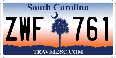 SC license plate ZWF761