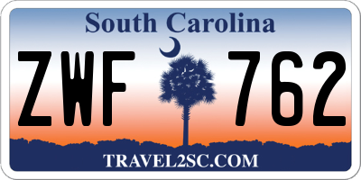 SC license plate ZWF762