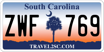 SC license plate ZWF769