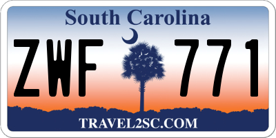 SC license plate ZWF771