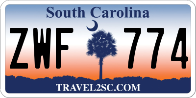 SC license plate ZWF774