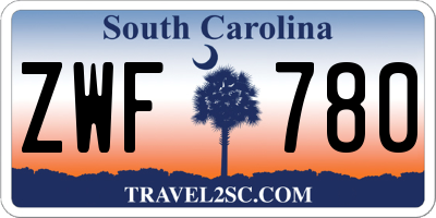 SC license plate ZWF780