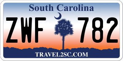 SC license plate ZWF782