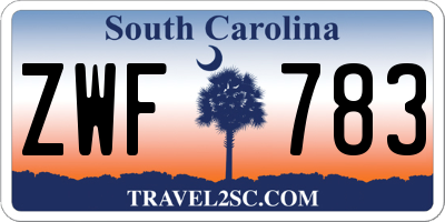 SC license plate ZWF783