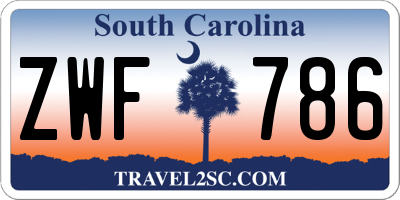 SC license plate ZWF786