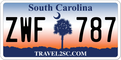 SC license plate ZWF787