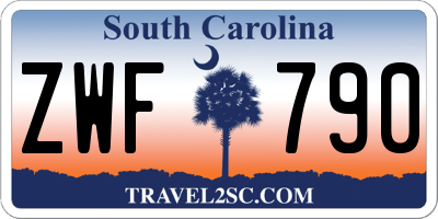 SC license plate ZWF790