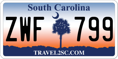 SC license plate ZWF799