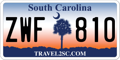SC license plate ZWF810