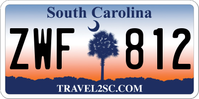 SC license plate ZWF812