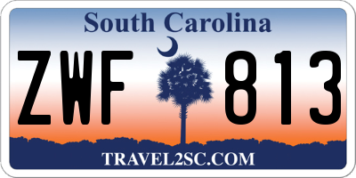 SC license plate ZWF813