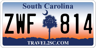 SC license plate ZWF814