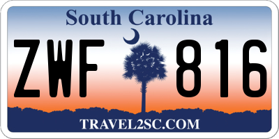 SC license plate ZWF816