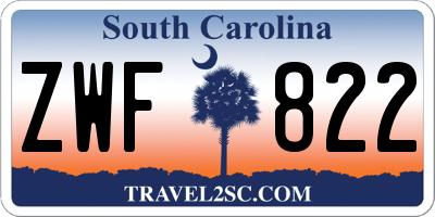 SC license plate ZWF822