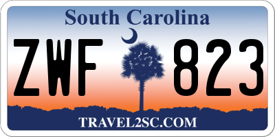 SC license plate ZWF823