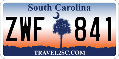 SC license plate ZWF841