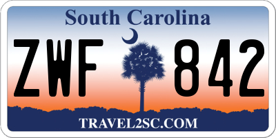 SC license plate ZWF842