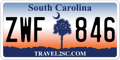 SC license plate ZWF846