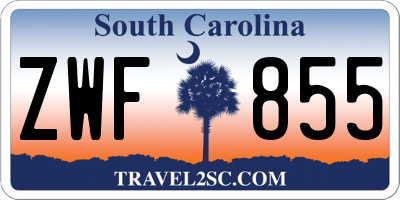 SC license plate ZWF855