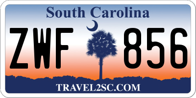 SC license plate ZWF856