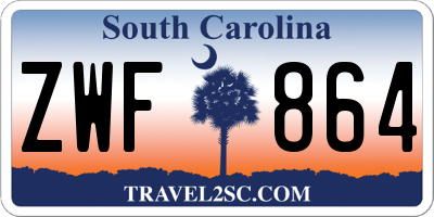 SC license plate ZWF864
