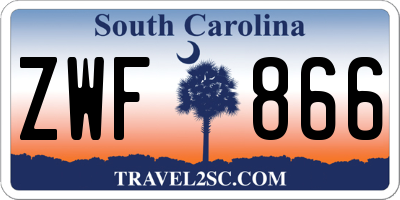 SC license plate ZWF866