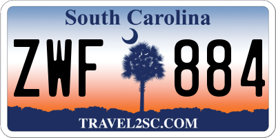 SC license plate ZWF884