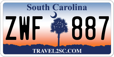SC license plate ZWF887