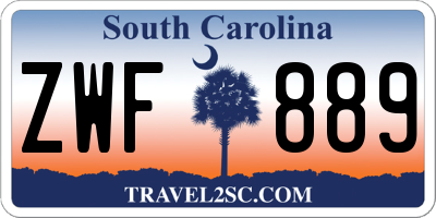 SC license plate ZWF889