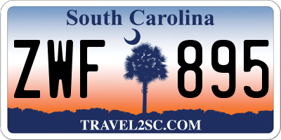 SC license plate ZWF895