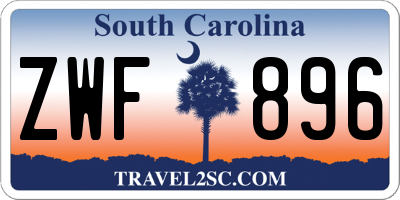 SC license plate ZWF896