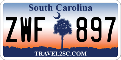 SC license plate ZWF897