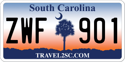 SC license plate ZWF901