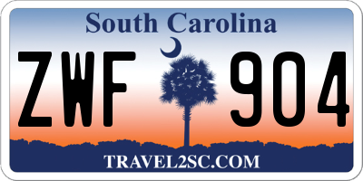 SC license plate ZWF904