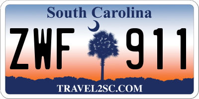 SC license plate ZWF911